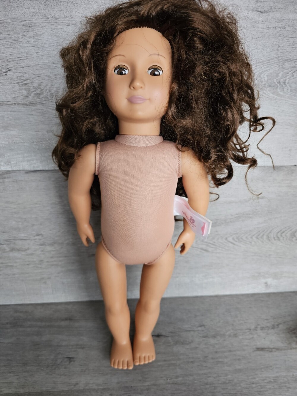 18” Our Generation Doll Brown Hair Brown Curly Brown Eyes Battat Hispanic Tan